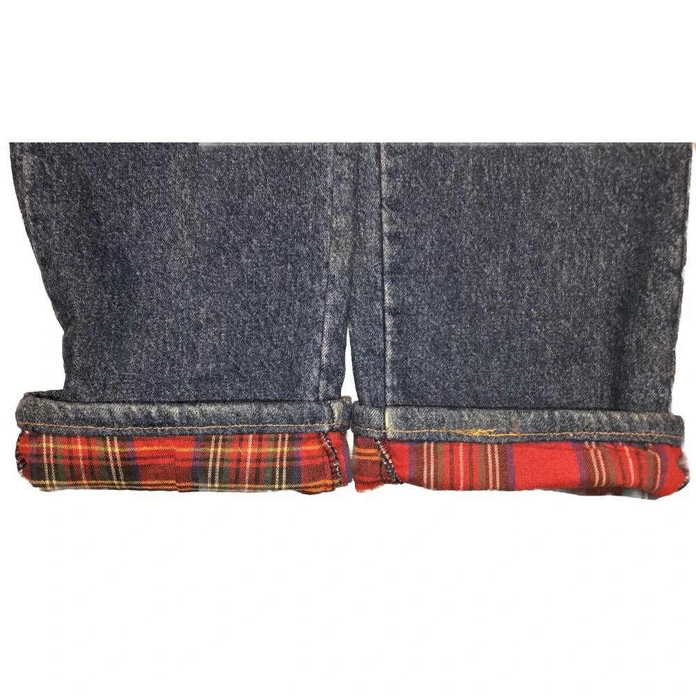 Lands' End Men's Flannel Lined Square Rigger Jeans 40x32 Made In USA‎